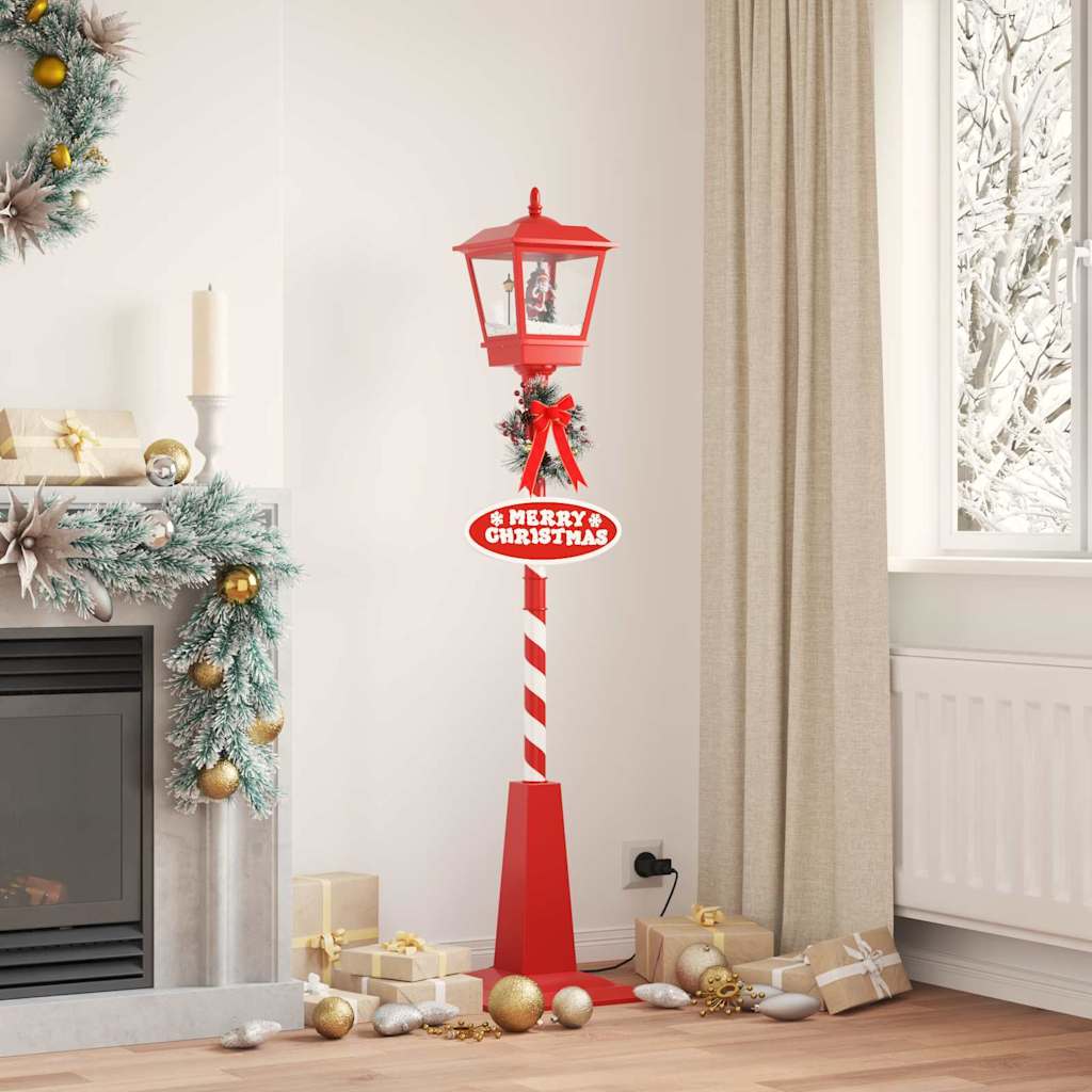 Chirstmas Street Lamp with Lantern Red 40.5x40.5x180cm Plastic